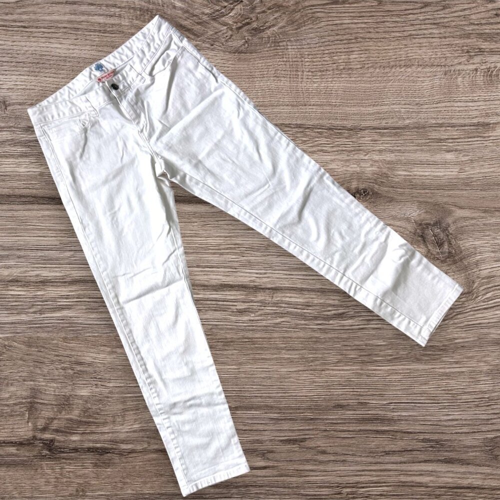BROOKS BROTHERS 1818 White Classic Stretch Straight Leg Denim Jeans Preppy 4